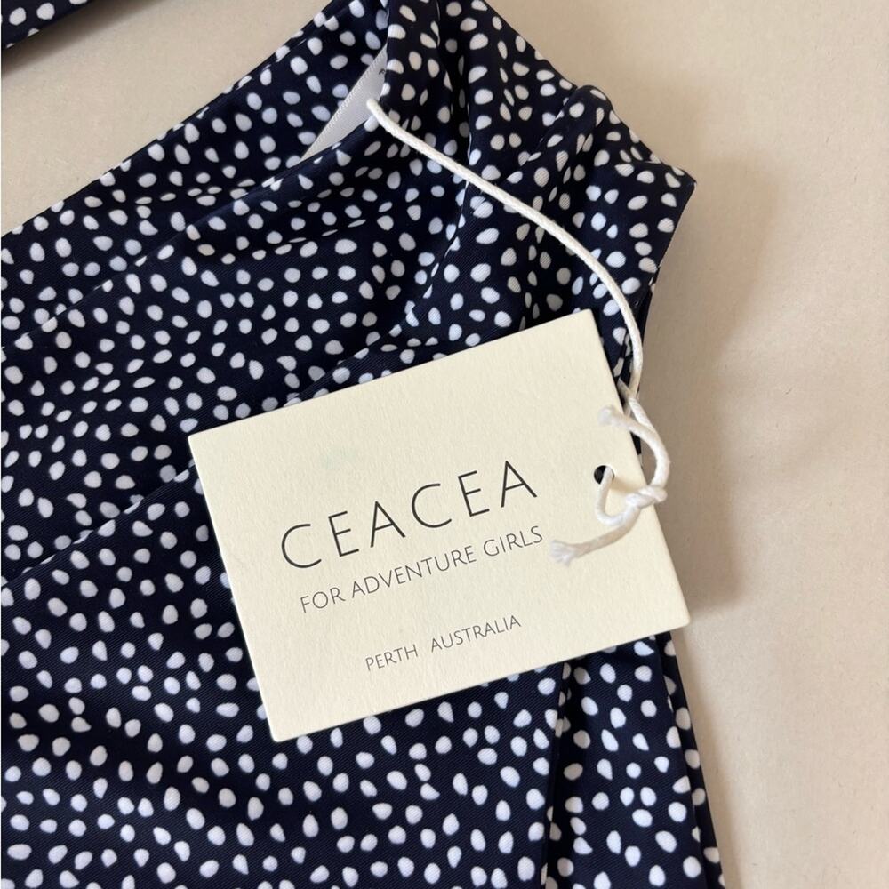 NEW CEACEA Swim Two Piece Polka Dot Bikini in Navy Blue and White - Size M - Picture 3 of 8